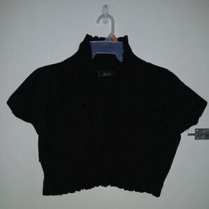 Pre-loved Elegant Black Women's Ruffled Top.
